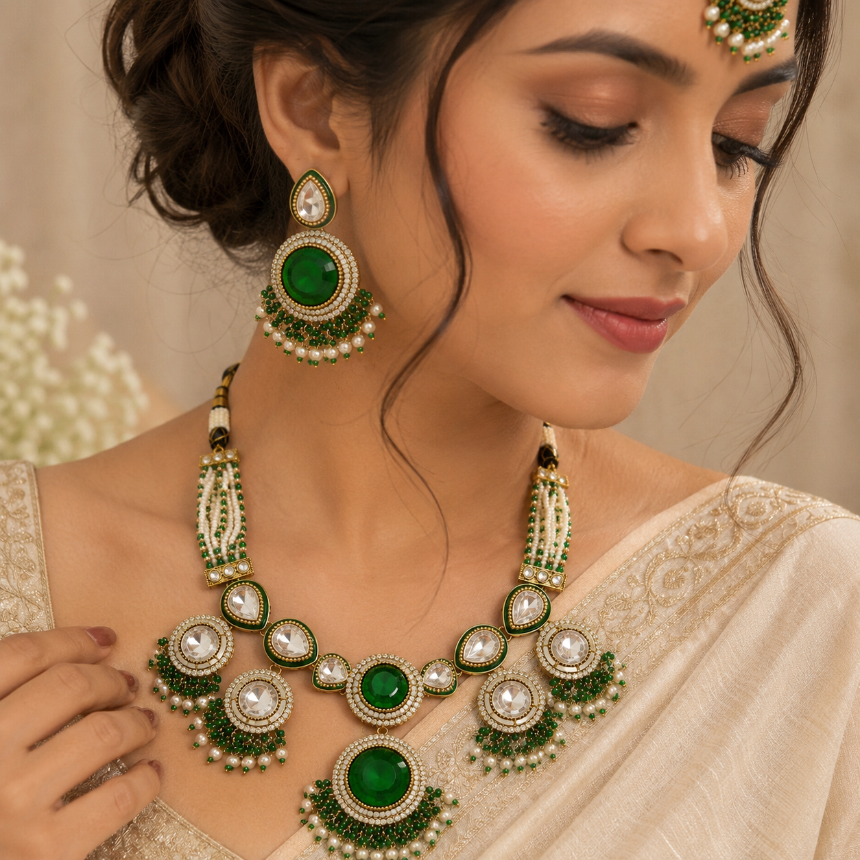 Panna Rani Necklace Set