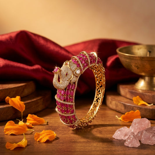 Gajraaj Ruby Bracelet