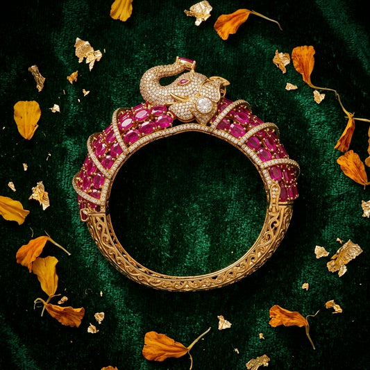 Gajraaj Ruby Bracelet
