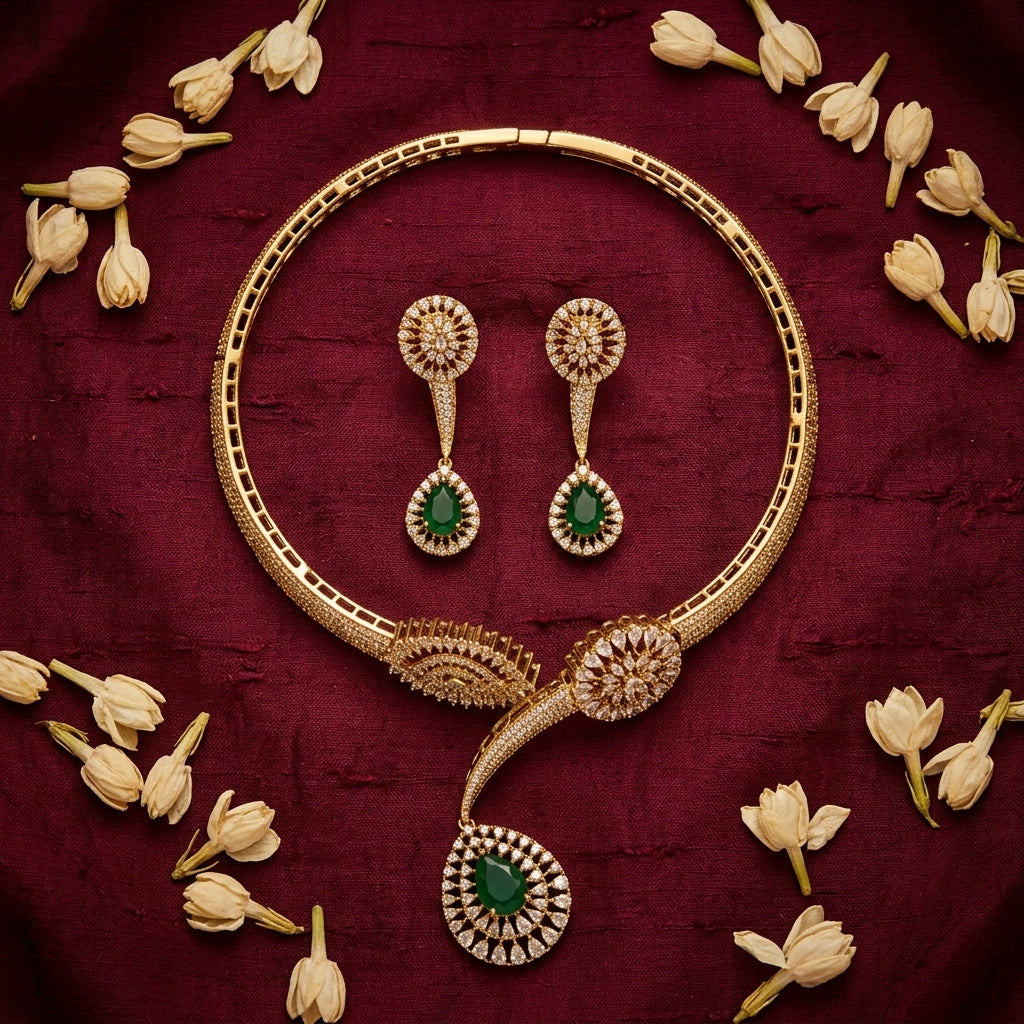 Meher Emerald Hasli Set